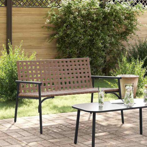 vidaXL Sedia da Giardino Marrone 110,5 x 79 x 75,5 cm polyrattan