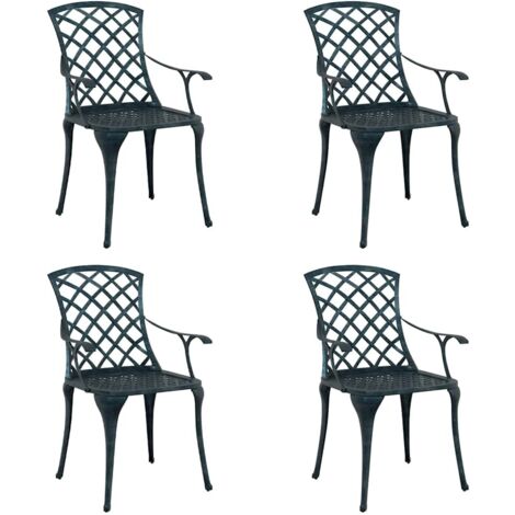 vidaXL Sedia da Giardino Verde 61 x 60.5 x 93cm Alluminio