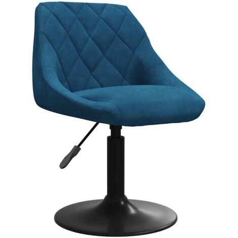 vidaXL Sedia da Pranzo Blu in Velluto