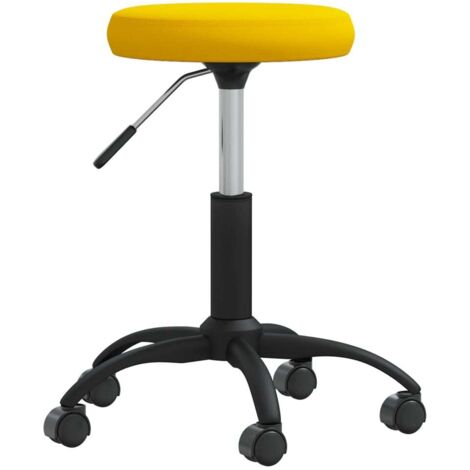 vidaXL Sedia da Pranzo Giallo Senape in Velluto