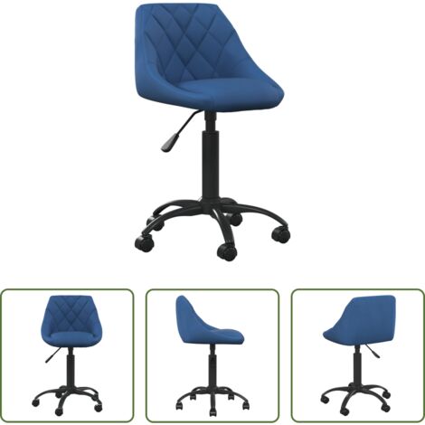 vidaXL Sedia da pranzo -  Sedia da Ufficio Blu in Velluto