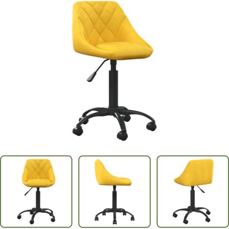 vidaXL Sedia da pranzo -  Sedia da Ufficio Giallo Senape in Velluto