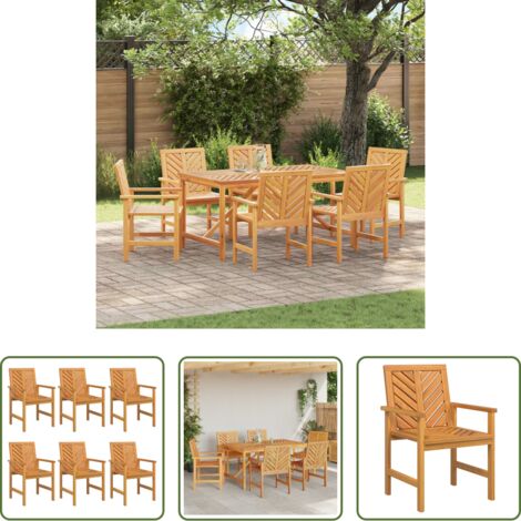 vidaXL Sedia da terrazza -  Sedia da pranzo 6 pcs Naturale 62.5 x 59 x 89 cm