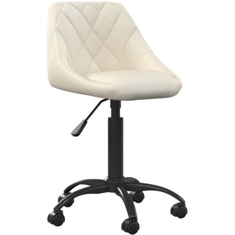 vidaXL Sedia da Ufficio Crema in Velluto