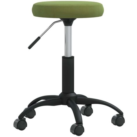 vidaXL Sedia da Ufficio Girevole Verde Chiaro in Velluto