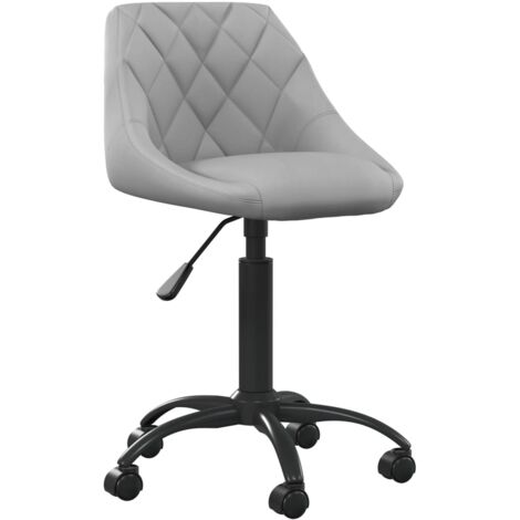 vidaXL Sedia da Ufficio Grigio Chiaro in Velluto