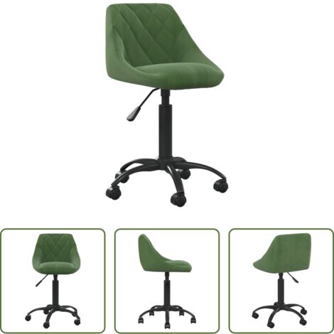 vidaXL Sedia da ufficio in velluto -  Sedia da Ufficio Verde Scuro in Velluto