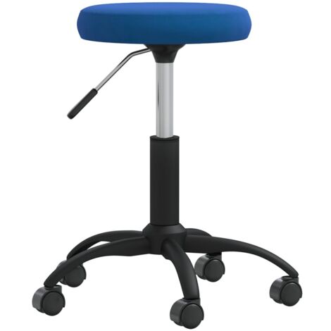 vidaXL Sedia Girevole da Ufficio Blu in Velluto