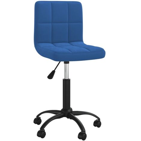 vidaXL Sedia Girevole da Ufficio Blu in Velluto