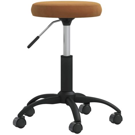 vidaXL Sedia Girevole da Ufficio Marrone in Velluto