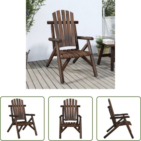 vidaXL Sedia in abete rosso -  Sedia da Giardino 68x86x103 cm in Legno Massello di Abete Rosso