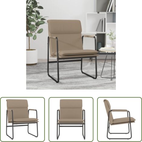 vidaXL Sedia in similpelle -  Sedia Lounge Cappuccino 55x64x80 cm in Similpelle