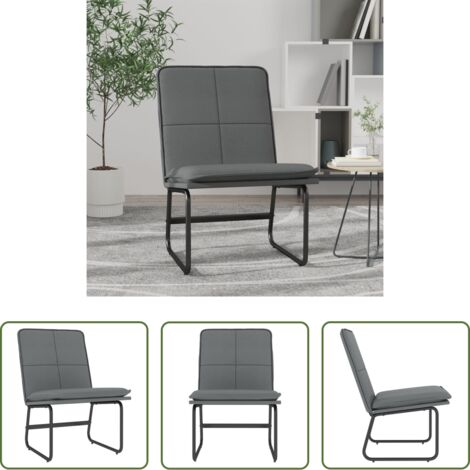 vidaXL Sedia in similpelle -  Sedia Lounge Grigia 54x75x76 cm in Similpelle