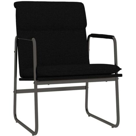 vidaXL Sedia Lounge Nera 55x64x80 cm in Tessuto