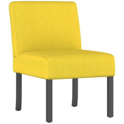 vidaXL Sedia Pantofola Giallo Chiaro in Tessuto