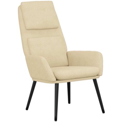 vidaXL Sedia Relax Crema in Tessuto