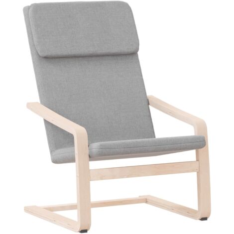vidaXL Sedia Relax Grigio Chiaro in Tessuto