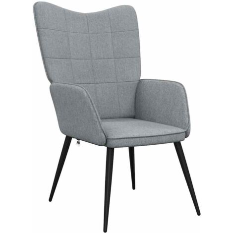 vidaXL Sedia Relax Grigio Chiaro in Tessuto