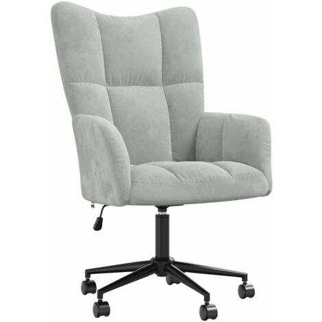 vidaXL Sedia Relax Grigio Chiaro in Velluto