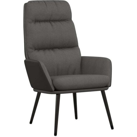 vidaXL Sedia Relax Grigio Scuro in Tessuto