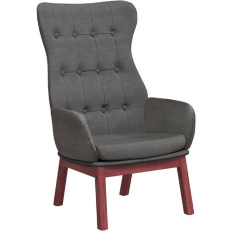 vidaXL Sedia Relax Grigio Scuro in Tessuto