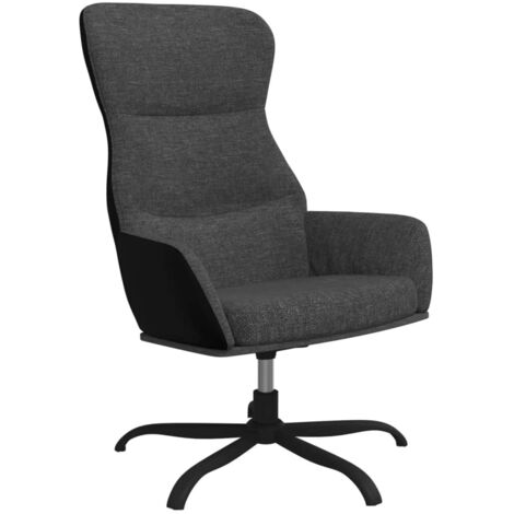 vidaXL Sedia Relax Grigio Scuro in Tessuto