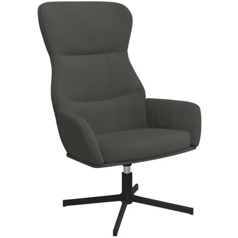 vidaXL Sedia Relax Grigio Scuro in Velluto
