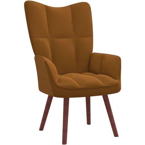 vidaXL Sedia Relax Marrone in Velluto