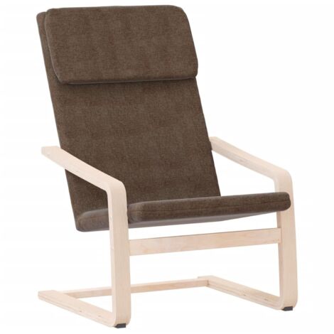 vidaXL Sedia Relax Marrone Scuro in Tessuto