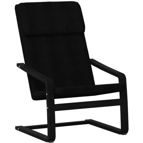 vidaXL Sedia Relax Nera in Tessuto