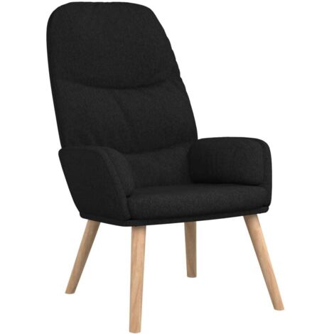 vidaXL Sedia Relax Nera in Tessuto