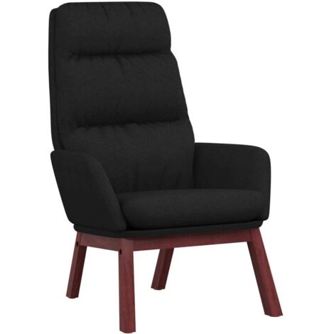 vidaXL Sedia Relax Nera in Tessuto