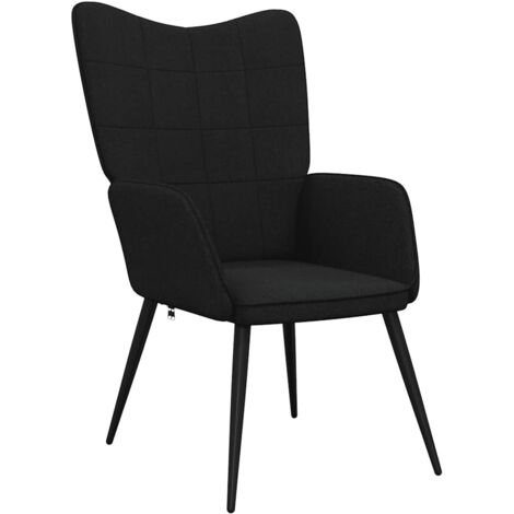 vidaXL Sedia Relax Nera in Tessuto