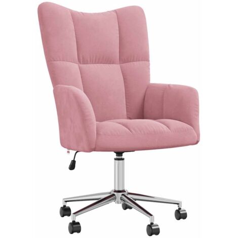 vidaXL Sedia Relax Rosa in Velluto