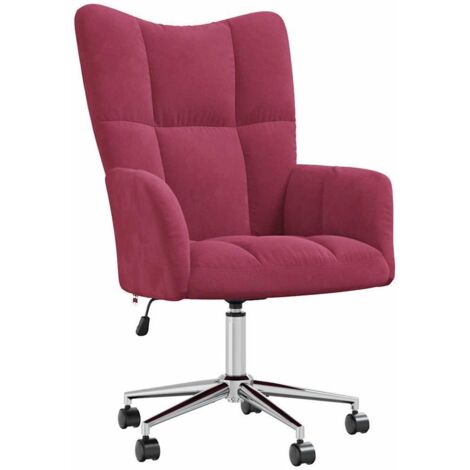 vidaXL Sedia Relax Rosso Vino in Velluto
