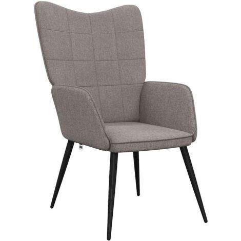 vidaXL Sedia Relax Tortora in Tessuto