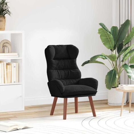 vidaXL Sedia rilassante Nero 69 x 74 x 93 cm Velluto