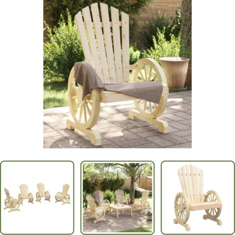 vidaXL Sedie Adirondack -  Sedie da Giardino Adirondack 4 pz in Legno Massello di Abete