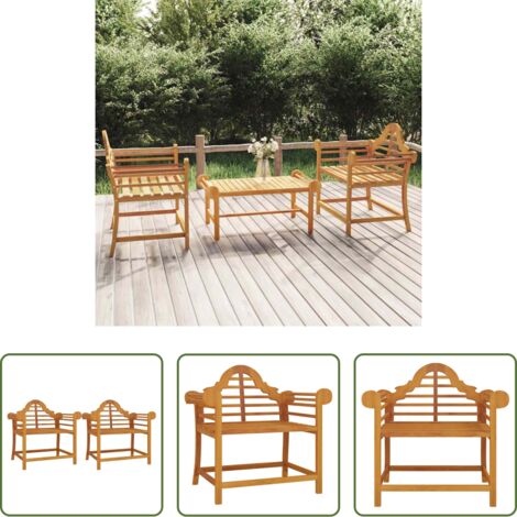 vidaXL Sedie da esterno -  Sedie da Giardino 2 pz 91x62x94 cm in Legno Massello di Teak