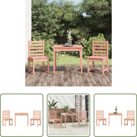 vidaXL Sedie da giardino -  Set Bistrot da Giardino 3 pz in Legno Massello di Douglas
