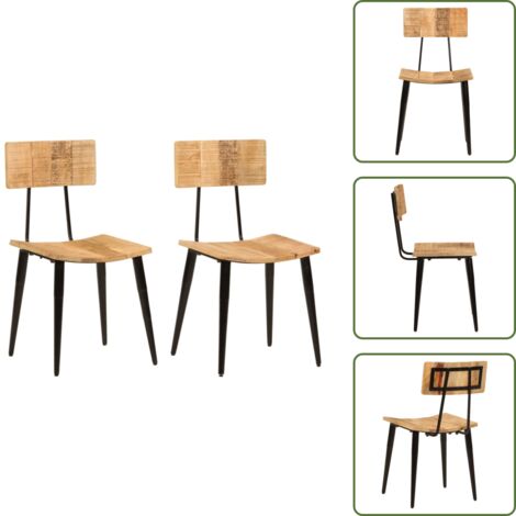 - vidaXL Sedie da Pranzo 2 pz 44x40x80 cm Legno Massello di Mango -