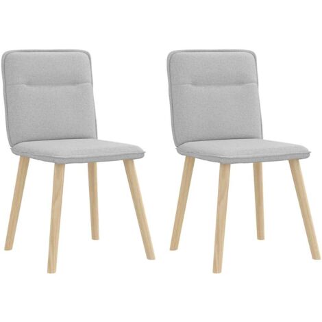 vidaXL Sedie da Pranzo 2 pz Grigio Nuvola in Tessuto