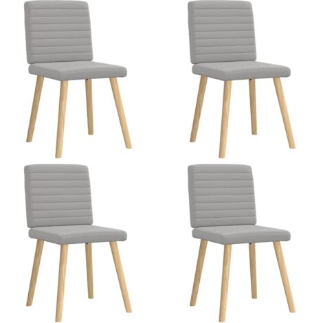 vidaXL Sedie da Pranzo 4 pz Grigio Nuvola in Tessuto