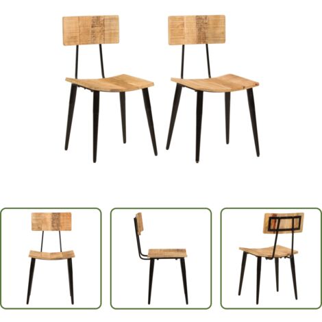 vidaXL Sedie da pranzo in mango -  Sedie da Pranzo 2 pz 44x40x80 cm Legno Massello di Mango