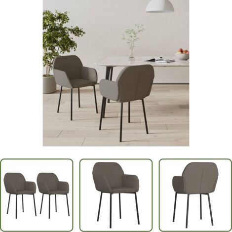 vidaXL Sedie ergonomiche -  Sedie da Pranzo 2 pz Grigio Scuro in Velluto