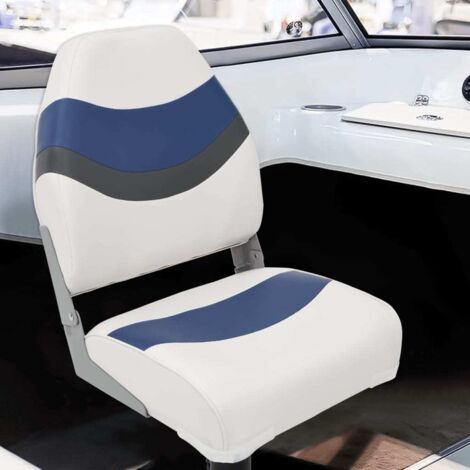 vidaXL Sedile per Barca con Schienale Alto Pieghevole 44x38x55 cm