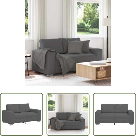 vidaXL Seduta comoda -  Divano Divanetto Grigio Scuro 160x77x82 cm Tessuto di Velluto a Coste