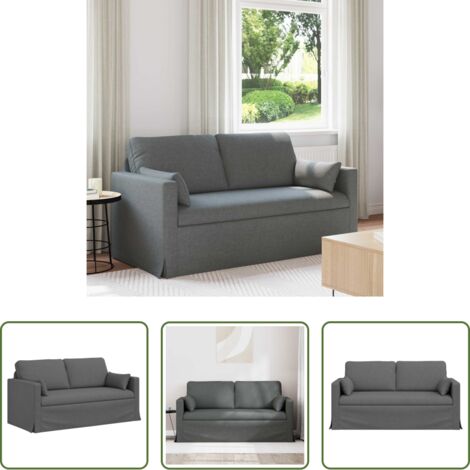 vidaXL Seduta comoda -  Divano Grigio scuro 158 x 78 x 80 cm Tessuto