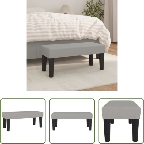 vidaXL Seduta confortevole -  Panca Grigio Chiaro 70x30x30 cm in Tessuto