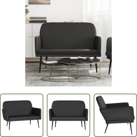 vidaXL Seduta confortevole -  Panca Nera 107x80x81 cm in Similpelle
